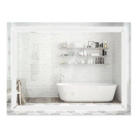 Дзеркало Qtap Mideya 800х600 (DC-B605) з LED-підсвічуванням та антизапотіванням QT2078B605W SD00042593 фото