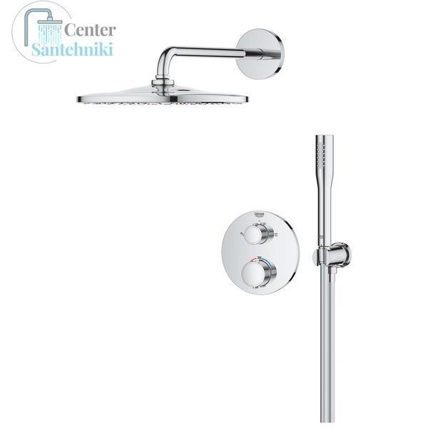 Душова система прихованого монтажу термостатична Grohe QuickFix Precision з Vitalio Rain Mono 310 34880000 CV034358 фото