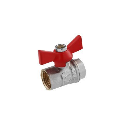 Кран шаровой STA 1/2" ВВ PN30 бабочка, никелированный CV007203 фото