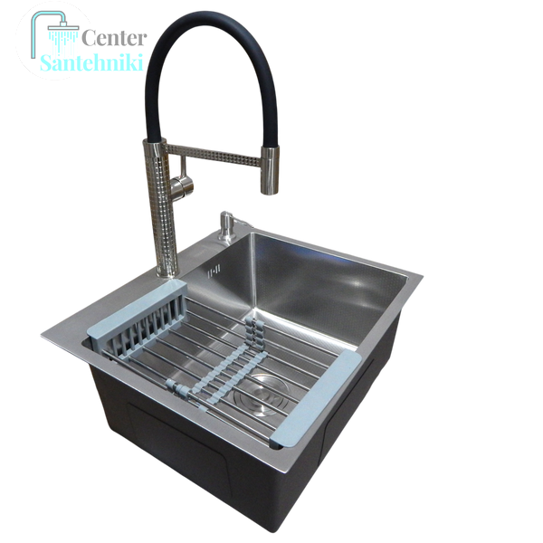 Комплект кухонної мийки Kraft KRF 5448 DECOR (3.0/1.0 мм) CS25219 фото