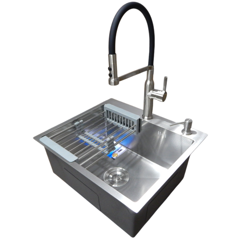 Комплект кухонной мойка Kraft KRF 5448 decor (3.0/1.0 мм) CS1730 фото