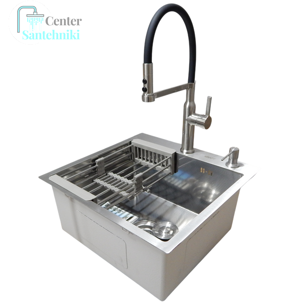 Комплект кухонної мийки Kraft KRF 5050 decor (3.0/1.0 мм) CS25221 фото