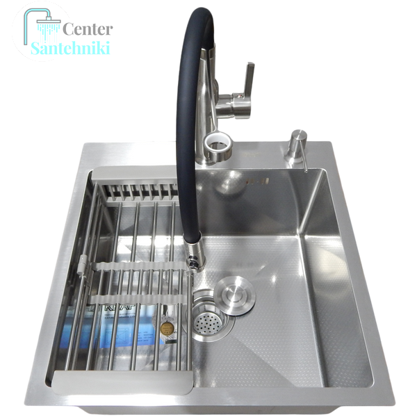 Комплект кухонної мийки Kraft KRF 5050 decor (3.0/1.0 мм) CS25221 фото