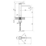 Змішувач для раковини Qtap Robin високий QTROB1060H102B Black Matt QTROB1060H102B фото