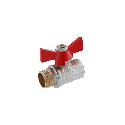 Кран шаровой STA 1/2" ВН PN30 бабочка, никелированный CV011769 фото