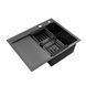 Кухонная мойка Kroner KRP Schwarze - 6350RHM PVD (3.0/1.0 мм) CV031323 фото 4