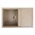 Гранитная мойка для кухни Platinum 7950 Selena матовий Титан 40379 фото