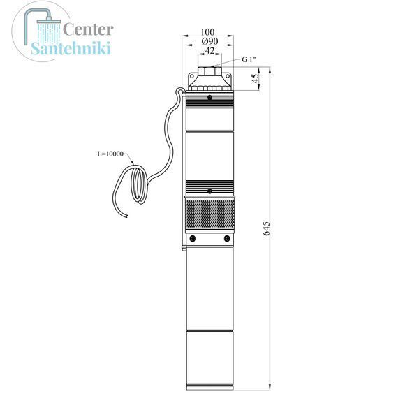 Насос глибинний Forwater 4APJ 1.2-100-0.75 кВт CV010121 фото