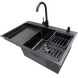Комплект кухонної мийки Kraft&nbsp;HM&nbsp;- 7848ALB&nbsp;PVD&nbsp;(3.0/1.0 мм) CS25225 фото 2