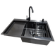Комплект кухонної мийки Kraft&nbsp;HM&nbsp;- 7848ALB&nbsp;PVD&nbsp;(3.0/1.0 мм) CS25225 фото 1