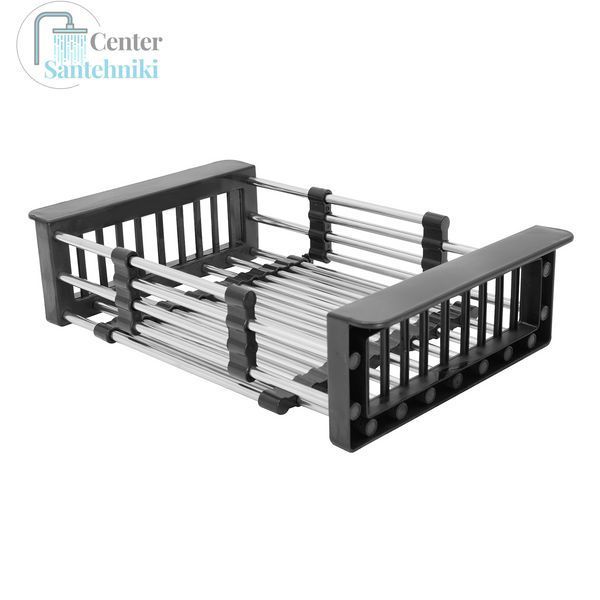 Комплект кухонної мийки Kraft HM 50х50 NANO BLACK (DECOR) PVD (3.0/1.0 мм) CS4500 фото