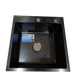 Комплект кухонної мийки Kraft HM 50х50 NANO BLACK (DECOR) PVD (3.0/1.0 мм) CS4500 фото 5