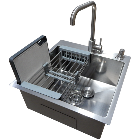 Комплект кухонной мойка Kraft KRF 5050 decor (3.0/1.0 мм) CS43520 фото