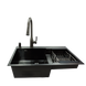 Комплект кухонної мийки Kraft NANO BLACK Handmade PVD-Графіт&nbsp;HM&nbsp;- 7848ALB&nbsp;(3.0/1.0 мм) CS25177 фото 6