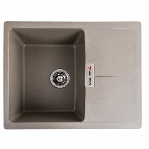 Гранитная мойка для кухни VALESO ZIRKONE 6250 матовая Титан 49038 фото