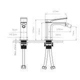 Змішувач для біде Qtap Slavonice QTSLA255BLM45922 Black Matt SD00052046 фото