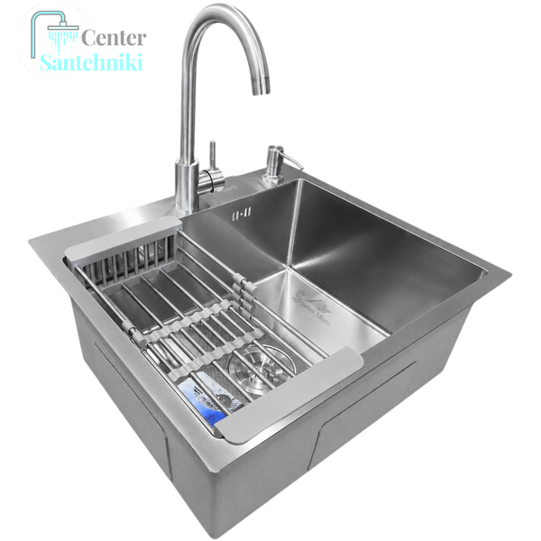 Комплект кухонної мийки Kraft KRF 5448 DECOR (3.0/1.0 мм) CS25133 фото