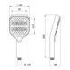 Лійка для ручного душу Qtap Rucni 260x120 мм округла QTRUC125BLM45782 Black Matt QTRUC125BLM45782 фото 2
