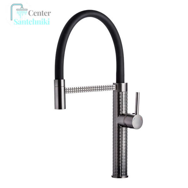 Комплект кухонної мийки KRAFT Handmade PVD чорна HS 5448 (3.0/1.0 мм) CS25184 фото