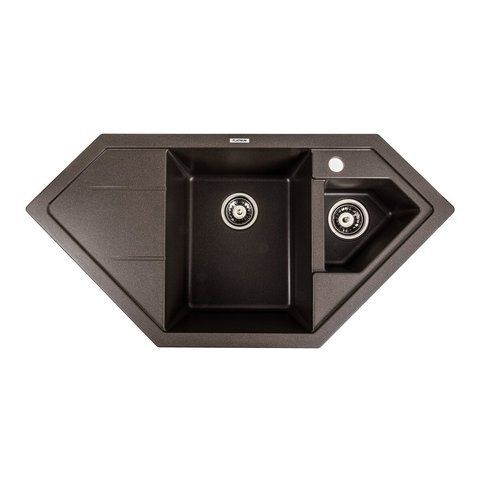 Гранитная мойка для кухни Platinum 9950 PANDORA матовая Темная скала 40369 фото