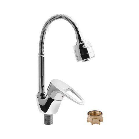 Смеситель для кухни с гибким изливом на гайке и аэратором WAL ZIP7-R280 1543444477 фото