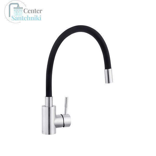 Смеситель для кухни с гибким изливом Kroner KRP Edelstahl Klassisch - ESG035BLK CV024353 фото