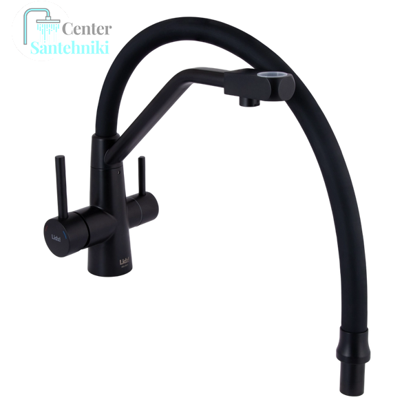Мийка для кухні 4в1 (комплект) Kraft Handmade H6548BL крило ліворуч Black PVD 3,0/1,0 мм CS25185 фото