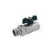 Кран-американка прямой STA "LB" 3/4" ВН PN40 зеленая бабочка, никелированный CV016651 фото 1
