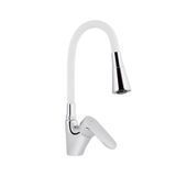 Змішувач для кухні Lidz Tani 007F3 з гнучким виливом (k40) LDTAN007F3WCR40423 Chrome/White SD00046530 фото