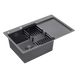 Комплект кухонної мийки Kroner KRP Schwarze - 7849LHM PVD (3/1 мм) CS873 фото 4