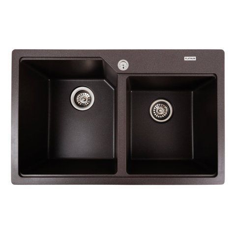 Гранитная мойка для кухни Platinum 7850 HARMONY матовый Гренадин 40396 фото