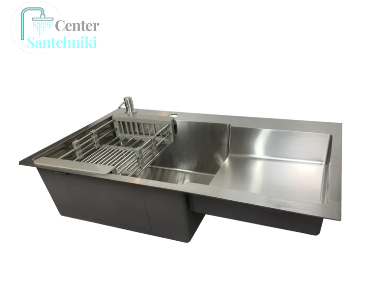 Комплект кухонной мойки Kraft Handmade HS R 780х480 (3.0/1.0 мм) CS25088 фото