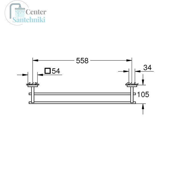 Полотенцедержатель Grohe QuickFix Start Cube 41104000 CV034626 фото