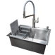 Комплект кухонной мойки Kraft HM 6045 DECOR (3.0/1.0 мм)+Смеситель для кухни с гибким изливом Pllen&oacute; CS25339 фото 7