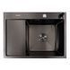 КОМПЛЕКТ Valeso Handmade мойка CM 65*50 R PVD черная + смеситель XK09B черный 53551 фото 8