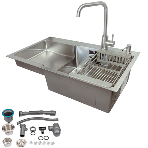 Комплект кухонной мойки 780х480 RHM Geb&uuml;rstet CS095 фото