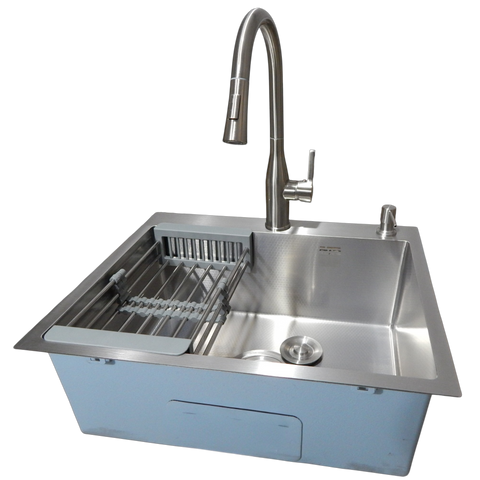 Комплект кухонної мийки Kraft KRF 5448 DECOR (3.0/1.0 мм) CS25240 фото