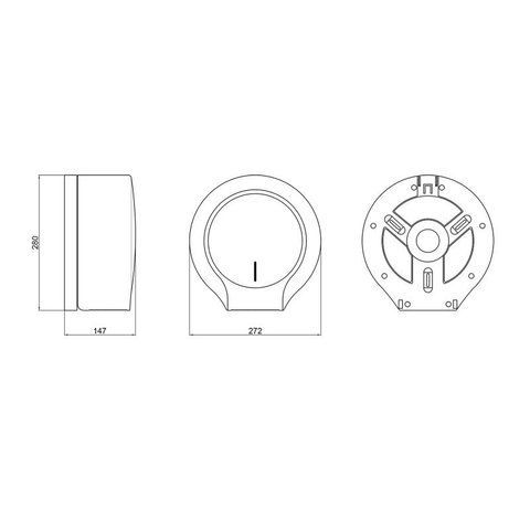 Держатель для туалетной бумаги Qtap Pohodli 270 мм QTDP100SP White/Grey (Drž&aacute;k) SD00042878 фото