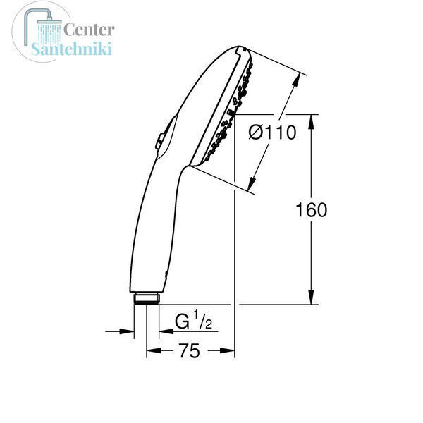 Лійка для ручного душу Grohe QuickFix Vitalio Start 110 26031001 CV033282 фото
