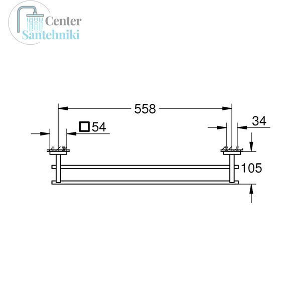 Полотенцедержатель Grohe QuickFix Start Cube 411042430 CV034628 фото