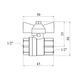 Кран кульовий для газу Valves 1/2" ВВ PN30 жовтий метелик, нікельований CV028344 фото 2