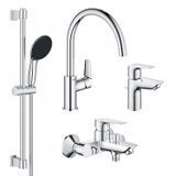 Комплект змішувачів для ванної кімнати і кухні Grohe QuickFix Start Edge UA202501SK CV030625 фото