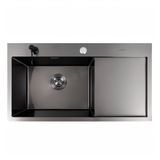 Кухонна мийка PVD чорна VALESO CM 78*43 L Handmade (3.0/0.8) 50203 фото