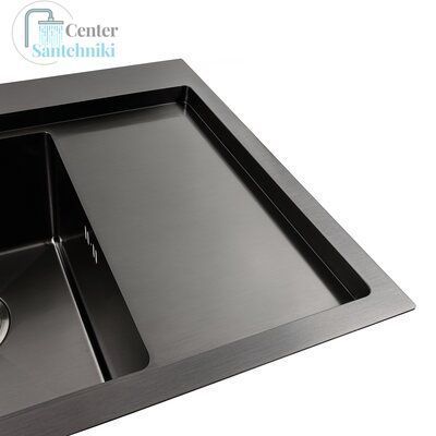 Кухонная мойка KRAFT Handmade - 5848RHM (3.0/1.0 мм) PVD CS25391 фото