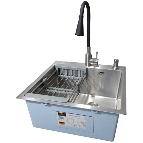 Комплект кухонної мийки Kraft KRF 5050 decor (3.0/1.0 мм) CS25241 фото