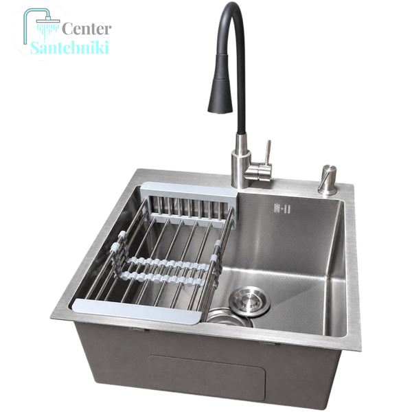 Комплект кухонной мойка Kraft KRF 5050 decor (3.0/1.0 мм) CS25091 фото