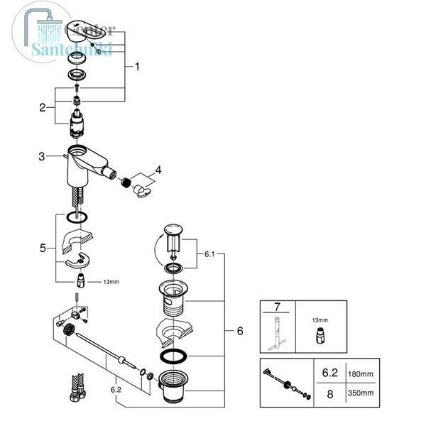 Смеситель для биде Grohe BauLoop 23338000 CV031164 фото