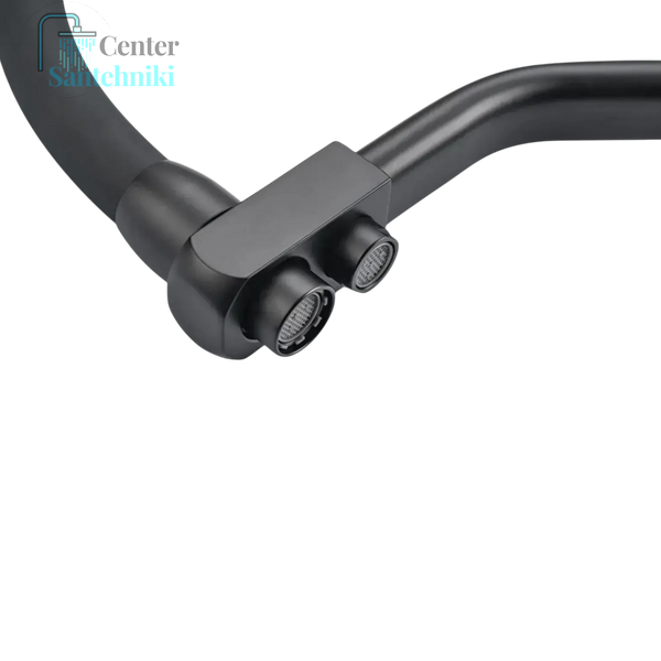 Комплект кухонної мийки Kraft NANO BLACK PVD HS 500х500мм Декор (3.0/1.0 мм)+Змішувач для кухні з підключенням до фільтра Pllen&oacute; Lazio ST19 nero CS25341 фото