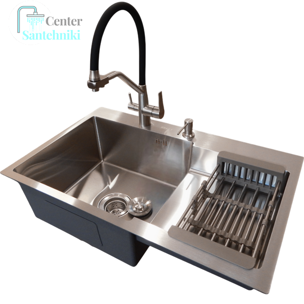 Кухонна мийка 4-в-1 (комплект) Kraft Handmade HS R 780х480 (3.0/1.0 мм) CS25293 фото
