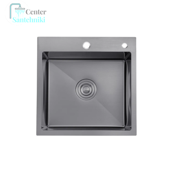 Комплект кухонної мийки KRP Schwarze - 5050HM PVD CS786 фото